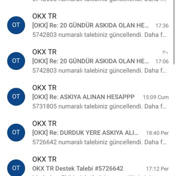 OKX 20 Gündür Blokeli Hesabım