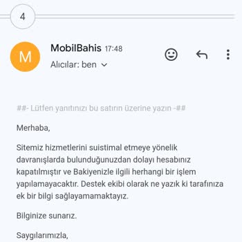 Mobilbahis Hesap Kapatma Ve Para İadesi Sorunu