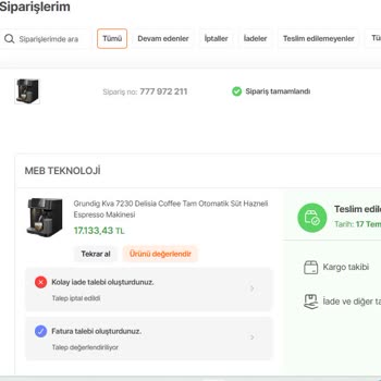 Hepsiburada, Tedarikçisi MEB Teknoloji Faturasız Ürün Göndermesi.