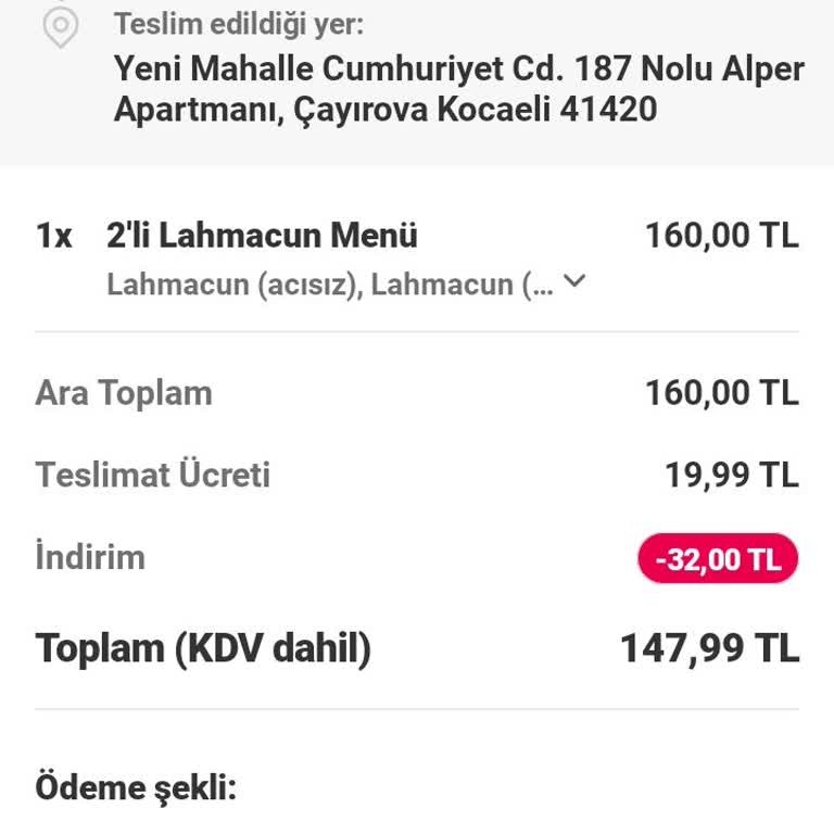 Yemeksepeti Ücret İadesi Yatmaması