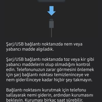 Samsung Telefon Nem Uyarısı Veriyor