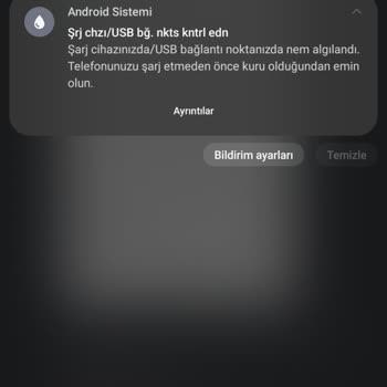Samsung Telefon Nem Uyarısı Veriyor
