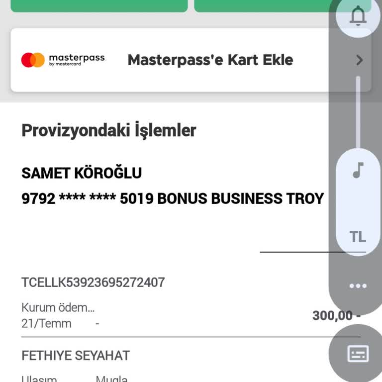 Garanti BBVA Kendime Ait Olmayan Numaraya Para Yüklenmiştir 300 TL