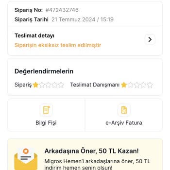 Migros Kırık Yumurtalar Ve Kötü Kokulu Sipariş Deneyimi