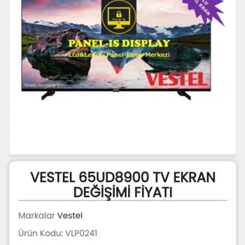 Vestel TV Ekran Panel Fiyat Kazı-gi