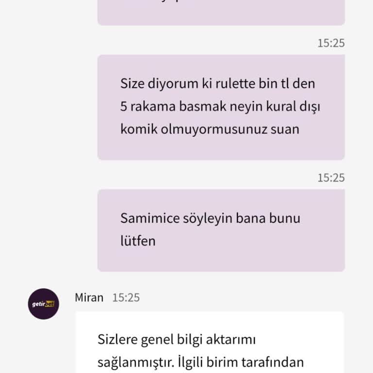 Getirbet Son Zamanlarda Ödeme Sorunu Bakiye Siliyorlar