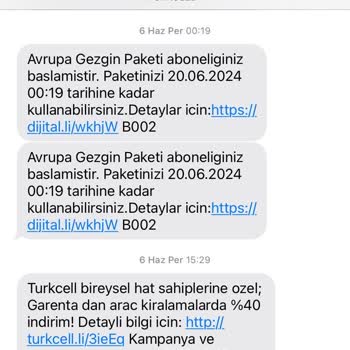 Turkcell Fatura Yurt Dışı Kullanım Paketi