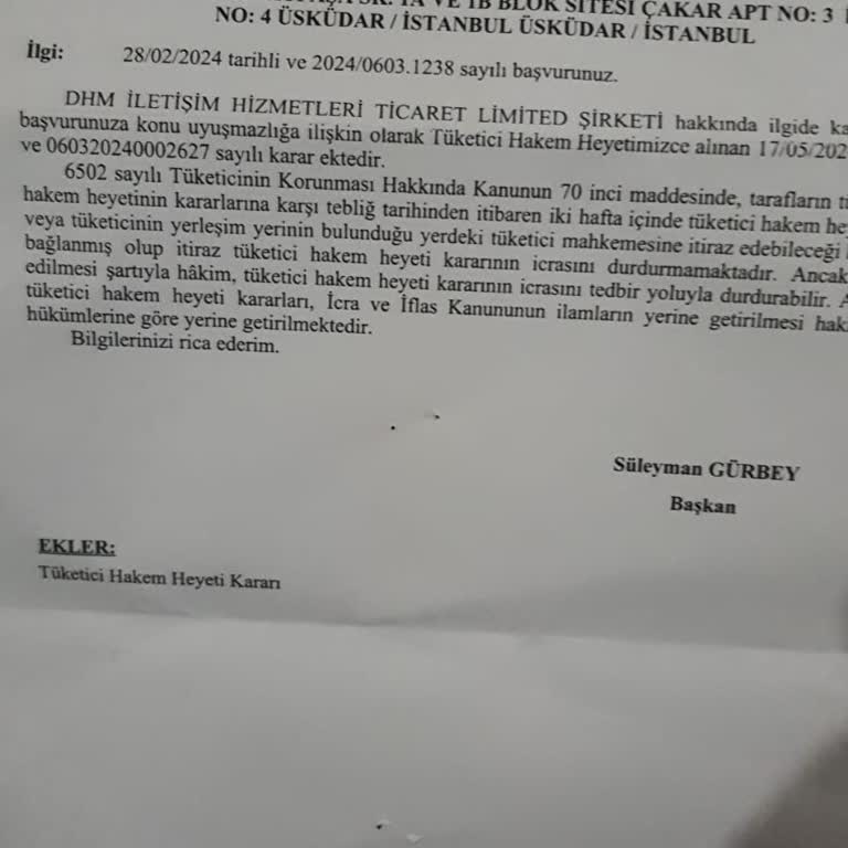 Vodafone Ürün Sonrası Tüketici Hakları Ödemesinin Alınamaması