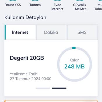 Daha Daha İnternet Vermiyor Puanlarımı İstiyorum