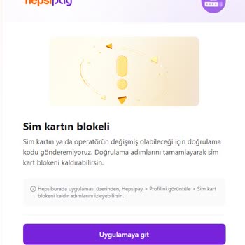 Hepsiburada Hepsipay Giriş Sorunu