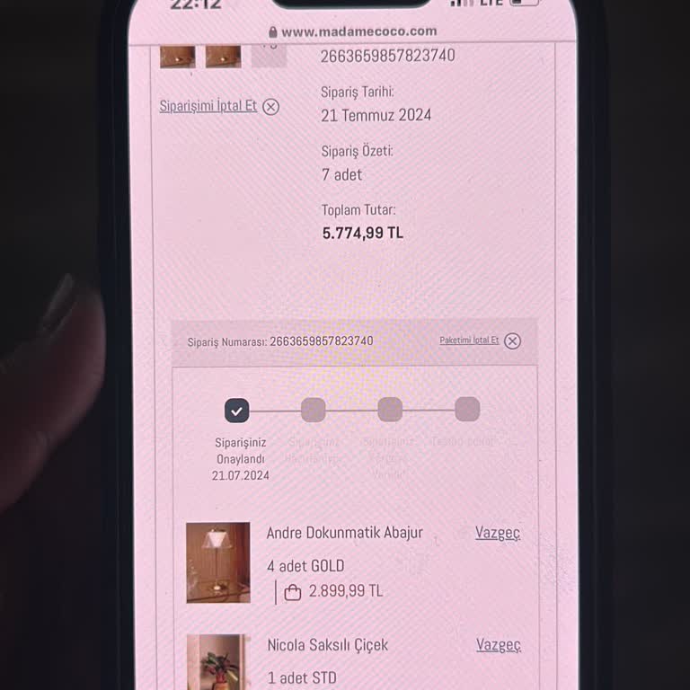 Madame Coco Fatura Bilgisini Girmediğim İçin İade Talebi İstiyorum