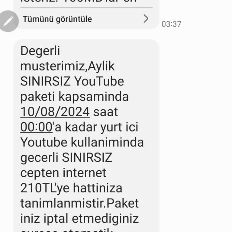 Türk Telekom Sınırsız Youtube.com Üyeliği