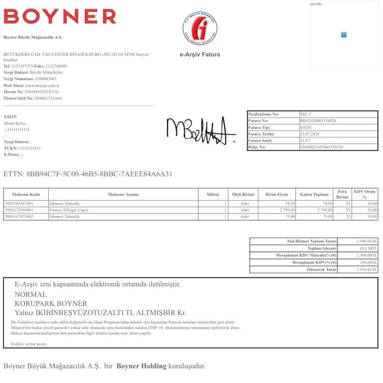 Boyner Korupark Şubesi Haksız Satış Hk