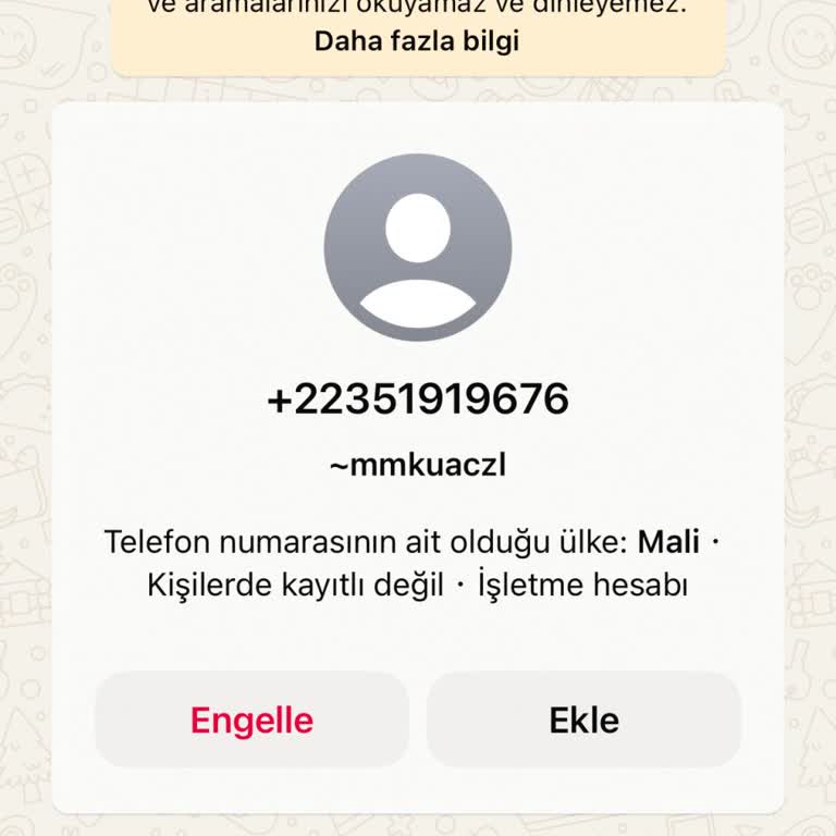 WhatsApp Finansal Hesabın Eklendi Şeklinde Gelen Mesaj
