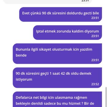 Getir Sipariş Gecikmesi. Canlı Destek Bilgi Eksikliği