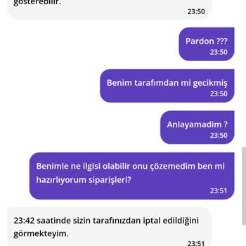 Getir Sipariş Gecikmesi. Canlı Destek Bilgi Eksikliği