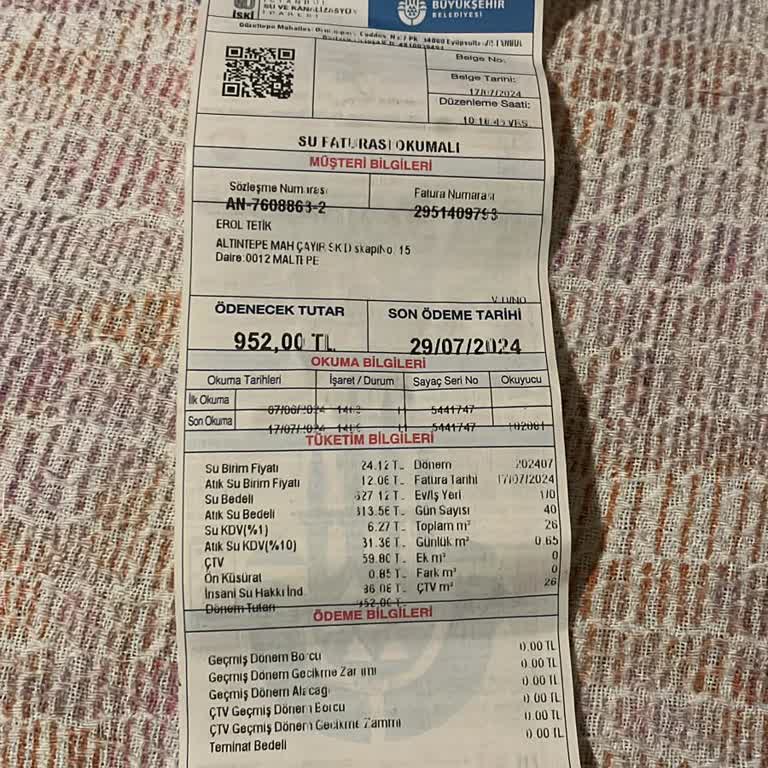 İBB - İstanbul Büyükşehir Belediyesi Su Faturası İtirazı