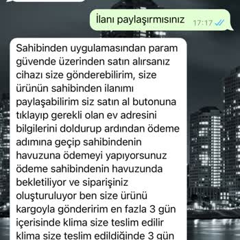 Sahibinden Klima Satışında Yaşanan Mağduriyet