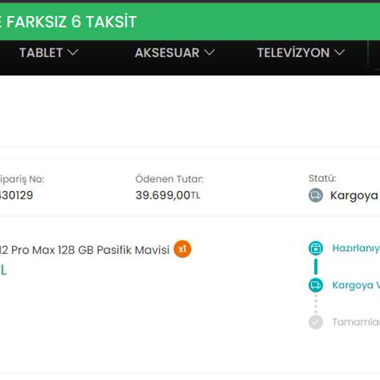 EasyCep Ürün Sipariş İptali