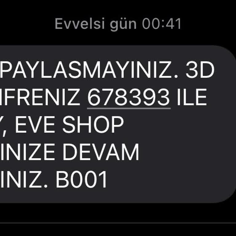 Eve Shop Uygulaması Sorunu
