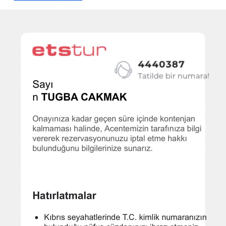 Etstur Adına Yakışmayan Bir Acente