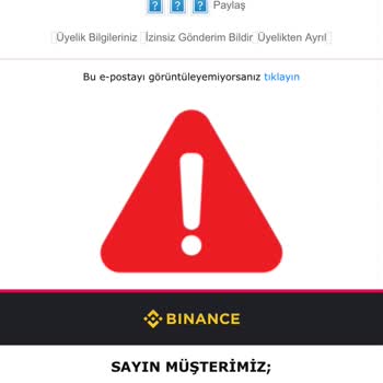SunExpress Hava Yolları Sun-Express Ve Binance Üzerinden Gelen Şüpheli Mail Hakkında Yardım Talebi