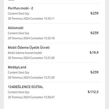 Vizyon Elektronik Para Vodafone Onayım Olmadan Yapılan Abonelikler