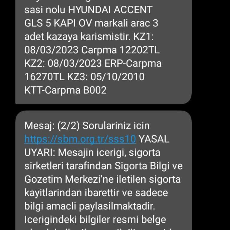 Sigorta Bilgi ve Gözetim Merkezi Yanlış Hasar Kaydı