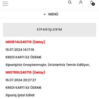 Nacar Saat Sipariş Teslim Edilmiyor