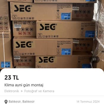 SEG Klima Ürünü Yok Denildi Fakat Toplu Satışlar Mevcut