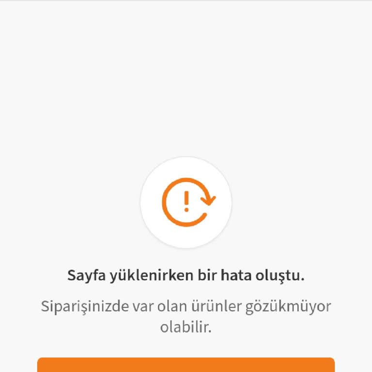 Trendyol Kargom Nerede Diye Tıklayınca Hata Veriyor.