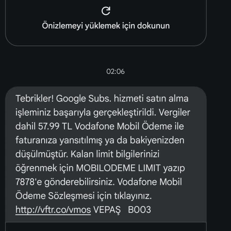 Vodafone Habersiz Subs Ödemesi