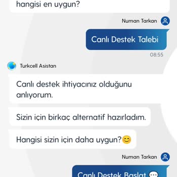 Turkcell Canlı Destek Talebim Keni Kendiliğine Sonlandırıldı