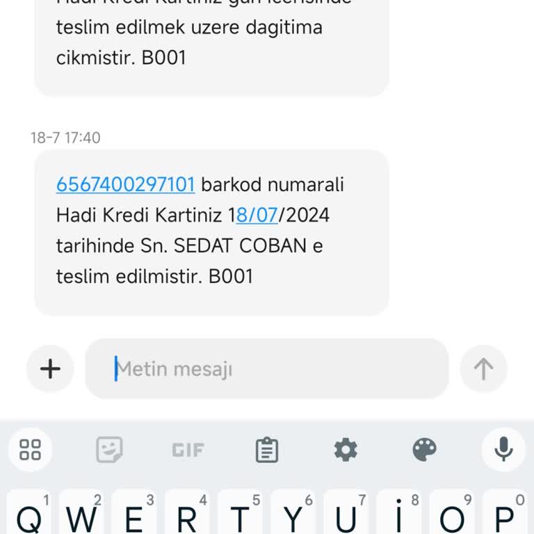 PttAVM PTT Kredi Kartımı Farklı Adrese Şahısa Teslim Etmiştir