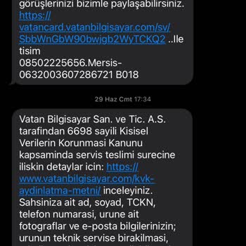 Vatan Bilgisayar Sorumsuzluğu Ve Servisinin Kötülüğü