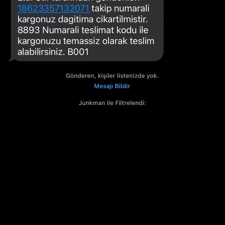 Sürat Kargo Bana Ait Olmayan Mesajlar