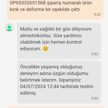 Dolaptan Alınan Ürün İle İlgili