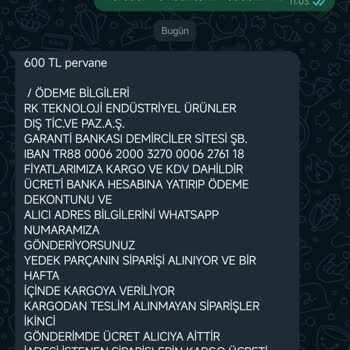 Raks Vantilatör Garanti Uygulaması