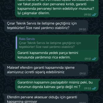 Raks Vantilatör Garanti Uygulaması