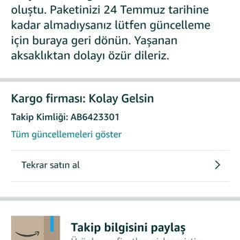 Amazon Kargoda Hasar Gören Ürünü Tekrar Göndermeden İade Ediyor