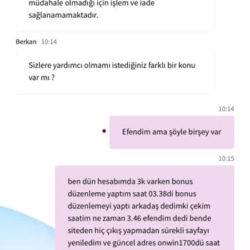 Onwin Site Adresi Bakiyemi Sıfırladı, Çekim Saatimde Sorun Yaşadım
