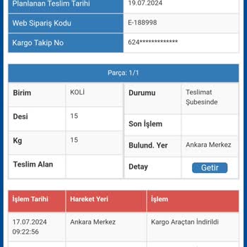 Sürat Kargo Geç Teslimat Ve İletişim Sorunları
