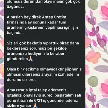 Reydeko Halı Reydeko 20 Mayıs'TA Verdiğim Siparişlerimi Hala Göndermiyor!
