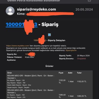 Reydeko Halı Reydeko 20 Mayıs'TA Verdiğim Siparişlerimi Hala Göndermiyor!