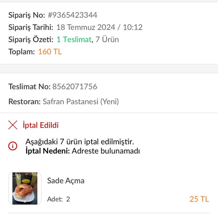 Trendyol Siparişim Habersiz İptal Edildi Ücret İadem Olmadı