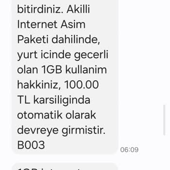Vodafone Akıllı Durma Olmasına Rağmen Aşım Yapıyor.