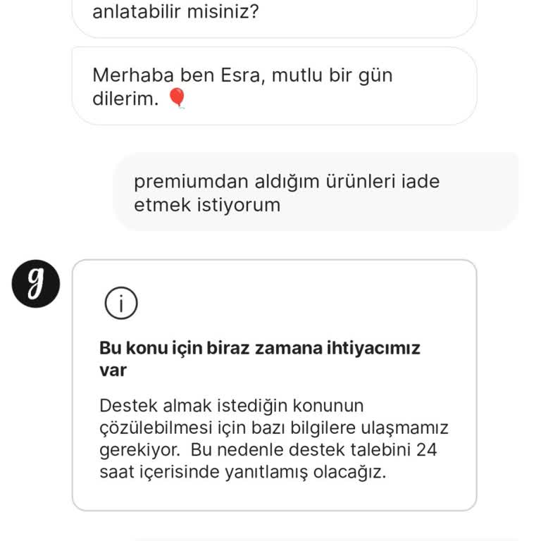 Gardrops Premiumdan Aldığım Ürünü İade Edemiyorum