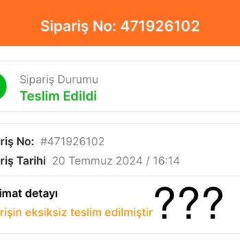 Migros Sanal Market Eksik Sipariş Gönderiyor