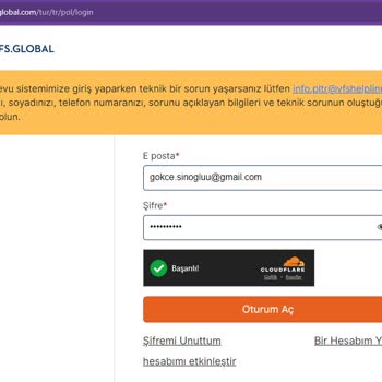 VFS Global Site Erişim Sorunu