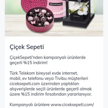 Türk Telekom Çiçek Sepeti Kampanyası